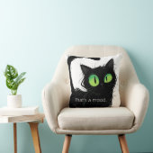 黒猫「あれがムード」ポリエステル枕 クッション (椅子)