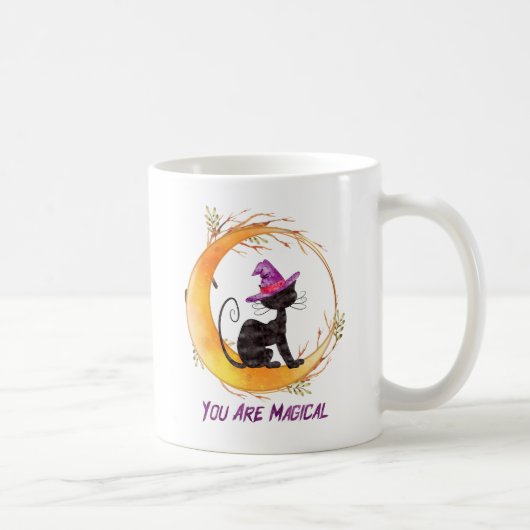 黒猫 – お前は魔法だ コーヒーマグカップ (右)