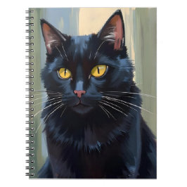 黒猫 | かわいい子猫の水彩画 ノートブック