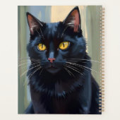 黒猫 | かわいい子猫の水彩画 プランナー手帳 (裏面)