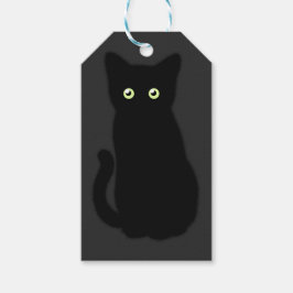 黒猫、かわいい子猫、不気味おもしろい ギフトタグ