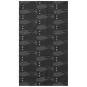 黒猫、かわいい子猫、不気味おもしろい テーブルクロス (正面)