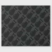 黒猫、かわいい子猫、不気味なおもしろいクラシック ラッピングペーパー (フラット)