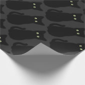 黒猫、かわいい子猫、不気味なおもしろいクラシック ラッピングペーパー (角)