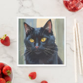 黒猫 | かわいい子猫 水彩画 スタンダードランチョンナプキン (インサイチュ)