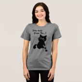 黒猫、かわいい猫、私から離れてろ スクリプト、 トライブレンドＴシャツ (正面全面)