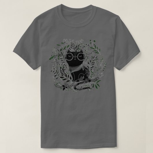 黒猫、かわいい猫、黒猫s、猫 tシャツ (デザイン正面)