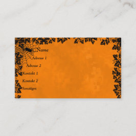 黒猫(こうもり付き) 名刺