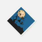 黒猫・こうもり・フクロウ・ハロウィン スタンダードカクテルナプキン (角)