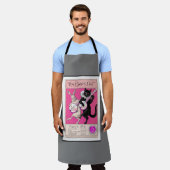 黒猫 エプロン (着用した状態)