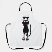 黒猫 エプロン (正面)