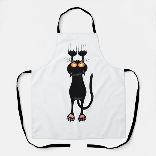 黒猫 エプロン (正面)