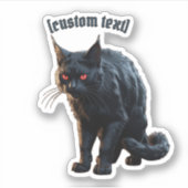 黒猫 – カスタム文字&カットビニール シール (正面)