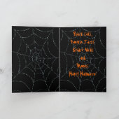 黒猫、カボチャジャック及びシャロンSHARPE著くもの巣 カード (内部)