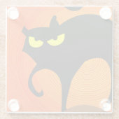 黒猫 ガラスコースター (裏面)