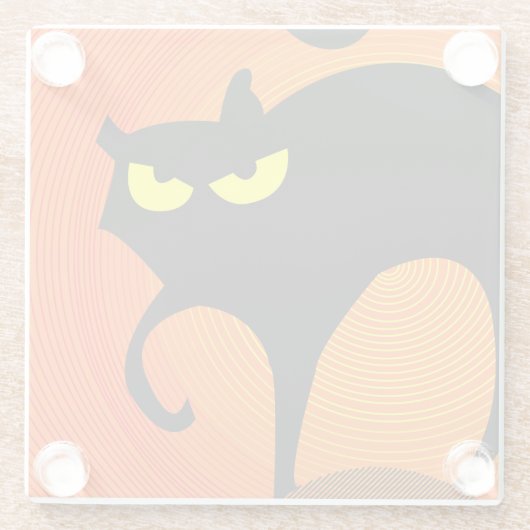 黒猫 ガラスコースター (裏面)