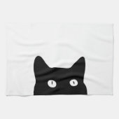 黒猫 キッチンタオル (横)