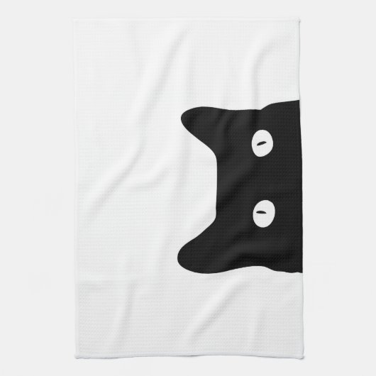 黒猫 キッチンタオル (縦)