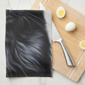 黒猫 キッチンタオル (四つ折り)