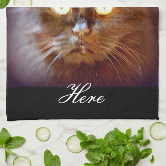 黒猫 キッチンタオル (折り畳み)