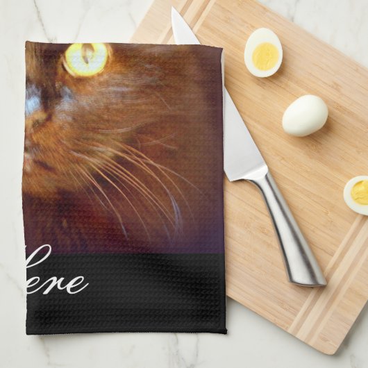 黒猫 キッチンタオル (四つ折り)