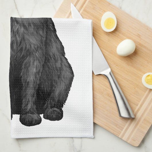 黒猫 キッチンタオル (四つ折り)