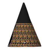 黒猫、キャンディーコーンパターン、ハロウィーンおもしろい パーティーハット (右)