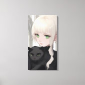 黒猫 キャンバスプリント (正面)