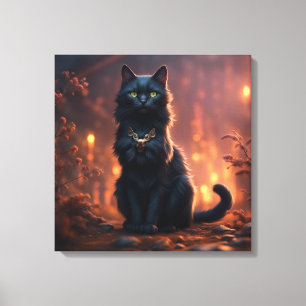 黒猫 キャンバスプリント