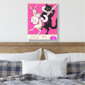 黒猫 キャンバスプリント (インサイチュ (寝室))