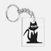 黒猫 キーホルダー (正面左)
