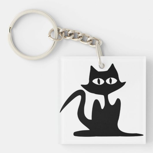 黒猫 キーホルダー (正面)