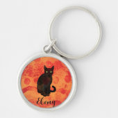 黒猫 キーホルダー (正面)