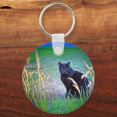 黒猫 キーホルダー (正面)