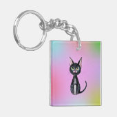 黒猫 キーホルダー (正面左)