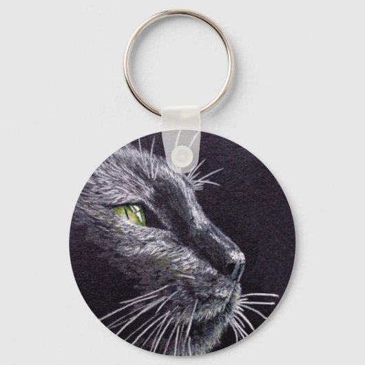 黒猫 キーホルダー (正面)