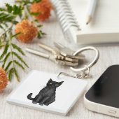 黒猫 キーホルダー (正面右)