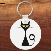 黒猫 キーホルダー (正面)