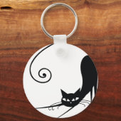 黒猫 キーホルダー (正面)