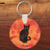 黒猫 キーホルダー (正面)