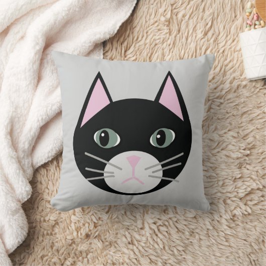 黒猫 クッション (ブランケット)