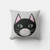 黒猫 クッション (正面)