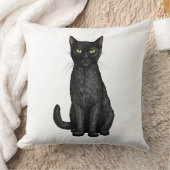 黒猫 クッション (ブランケット)