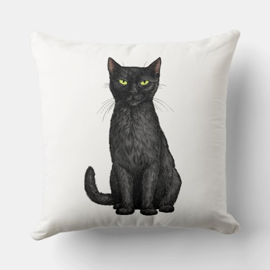 黒猫 クッション (裏面)