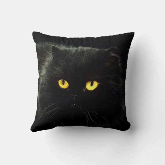 黒猫 クッション (裏面)