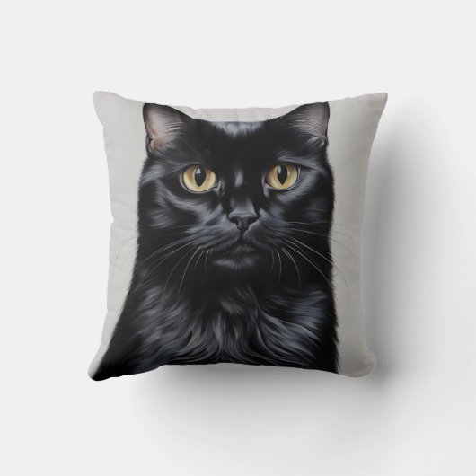 黒猫 クッション (裏面)