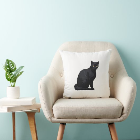 黒猫 クッション (椅子)