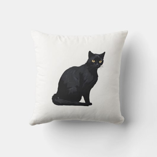 黒猫 クッション (裏面)