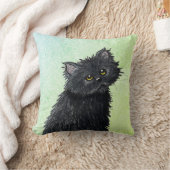 黒猫 クッション (ブランケット)