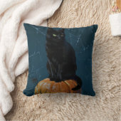 黒猫 クッション (ブランケット)